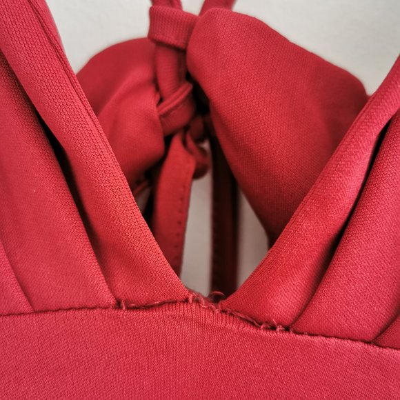 NWT Cupshe Burgundy Hi-Lo Dress - Picture 4 of 5